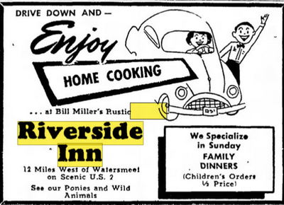 Rustic Riverside Inn - May 30 1958 Article